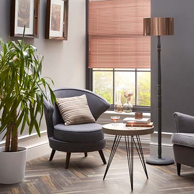 aluminium venetian blinds rose gold metallic