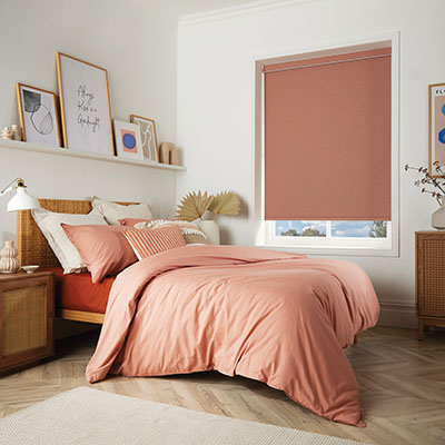 roller blind in dunham terracotta